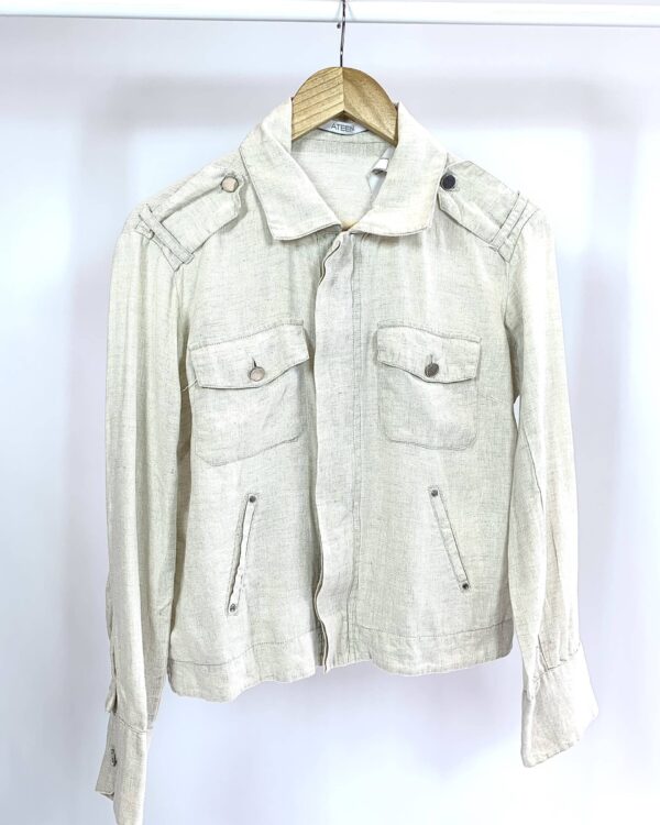 jaqueta linho bege ATEEN - 38 - VENDIDO SIST OTO