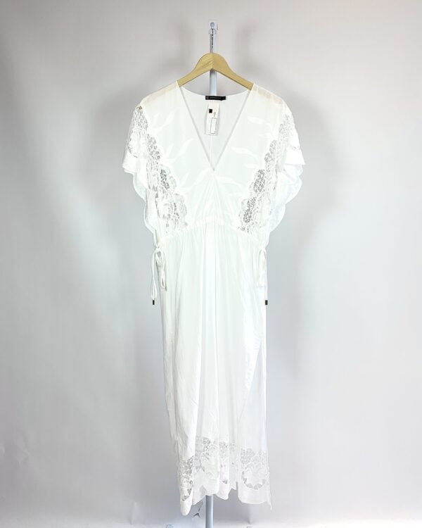 Vestido de praia midi branco de renda VIX - M
