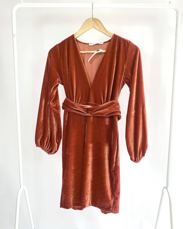 Vestido curto laranja ATEEN - P - VENDIDO SISTEMA OTO