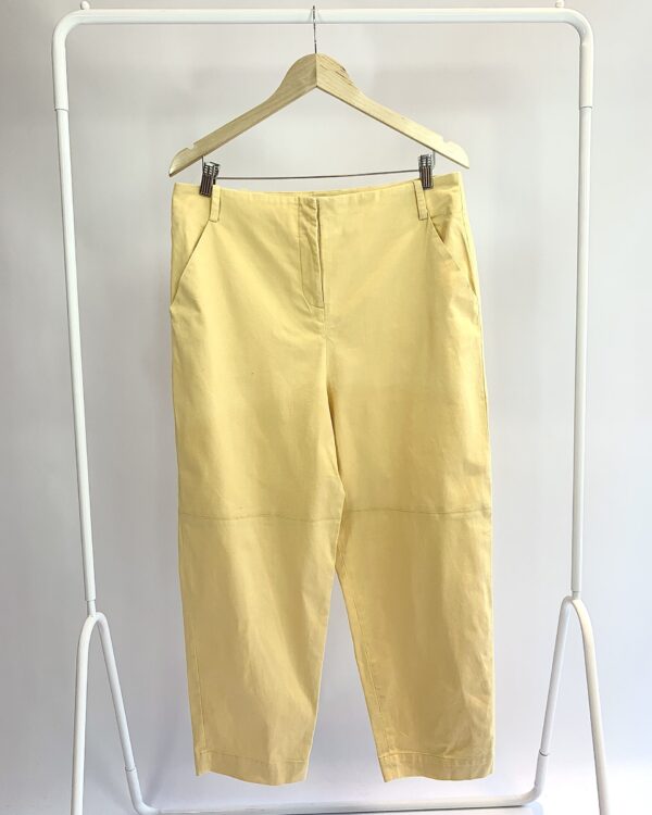 Calça amarela cintura alta ANDREA MARQUES - 46 - VENDIDO SISTEMA OTO