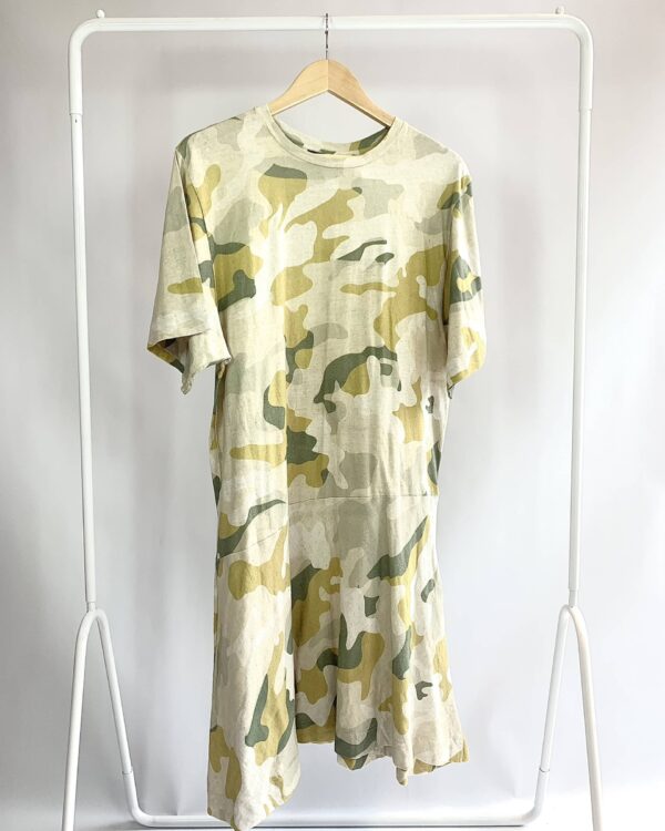 Vestido curto malha camuflado tons verde ANIMALE - M - VENDIDO SISTEMA OTO
