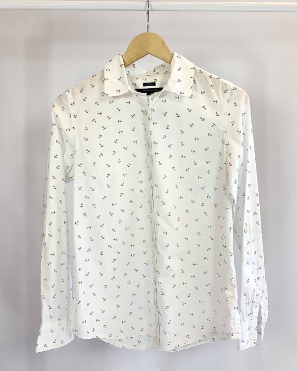 Camisa branca com estamp ancora TOMMY HILFIGER - P - VENDIDO SIST OTO