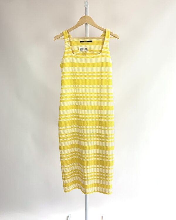 Vestido tricot amarelo reto EVA - P - VENDIDO SISTEMA OTO
