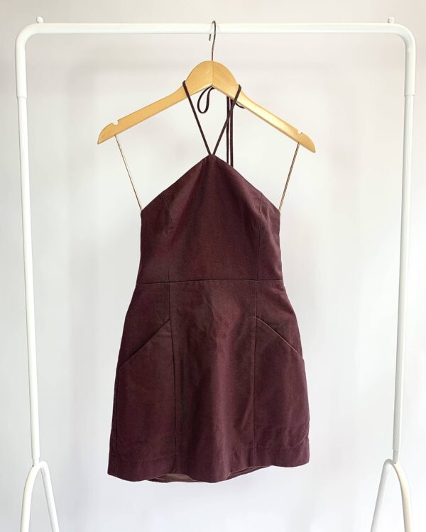 Vestido curto frente única uva NV - P