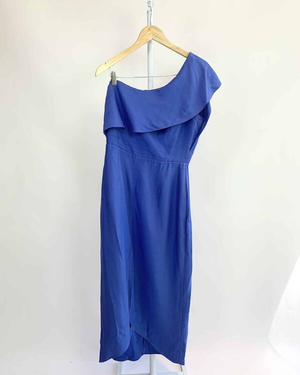 Vestido midi azul marinho EVA - 42 - VENDIDO SISTEMA OTO