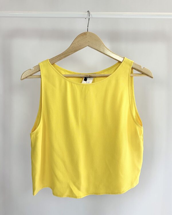 Regata cropped amarela ampla MIXED - P - VENDIDO SISTEMA OTO