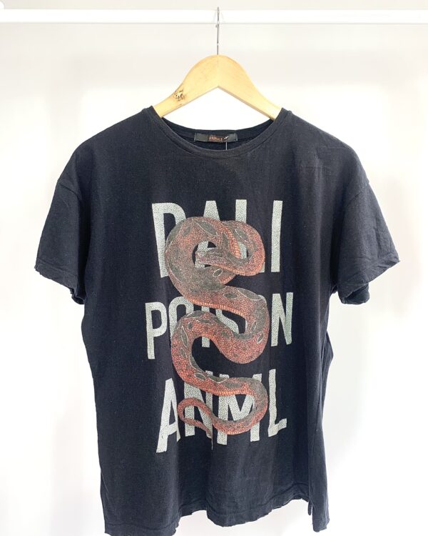 T-shirt preta estampa cobra brilhos ANIMALE - P - VENDIDO SIST OTO