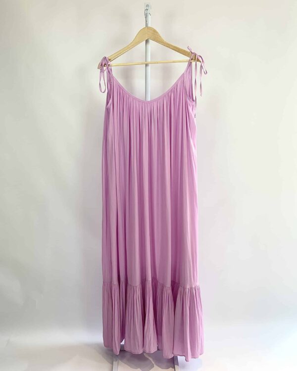 Vestido alcinha franzido lilás LOUISA - U - VENDIDO SISTEMA OTO