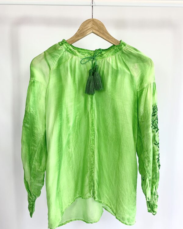 Bata verde degradê manga longa bordada verde SOHOOSTYLE - PP - VENDIDO SIST OTO