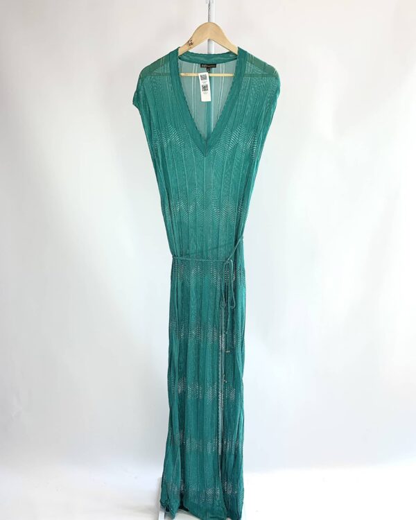 Vestido tricot longo verde BO.BÔ - P - VENDIDO SISTEMA OTO