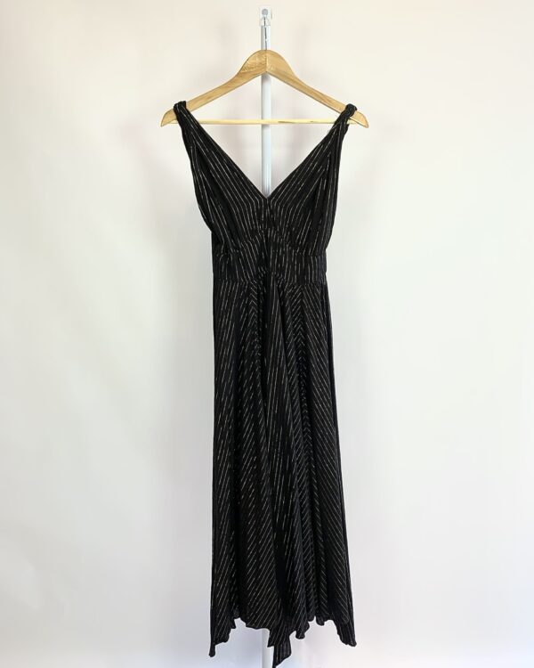 Vestido midi preto fios de lurex EVA - 36 - VENDIDO SISTEMA OTO