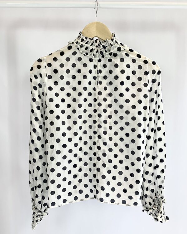 Blusa manga longa lastex poás p&b BIANCA GIBBON - 38 - VENDIDO SISTEMA OTO