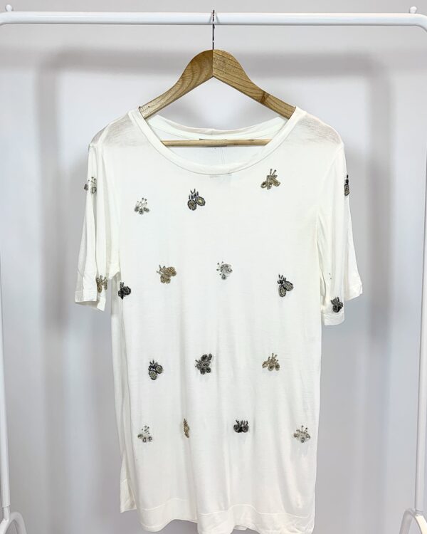 Blusa branca bordados LITT - GG - VENDIDO SIST OTO