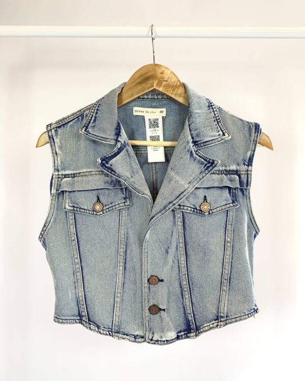 Colete jeans DRESS TO - PP - VENDIDO SISTEMA OTO