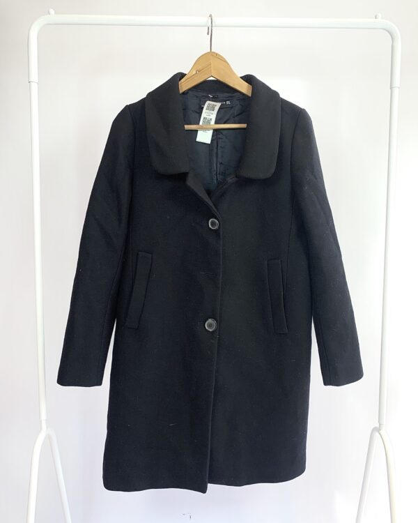 Sobretudo lã batida texturizad preto ZARA - M - VENDIDO SIST OTO