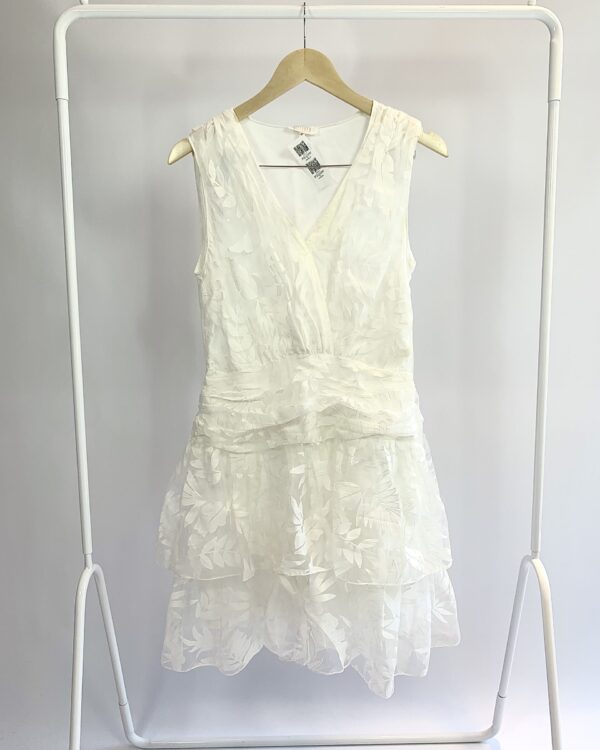 Vestido curto babado off organza AGILITÁ - 40