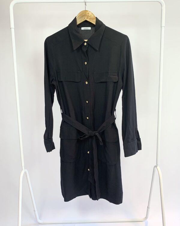 Blusa estilo vestido preta ESMERAL - P