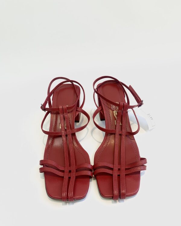 Sandália salto bloco vinho com tiras SANTA LOLLA - 37 - VENDIDO SISTEMA OTO