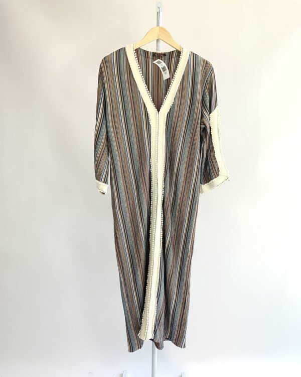 Vestido longo tricot listras coloridas MIXED - P - VENDIDO SISTEMA OTO