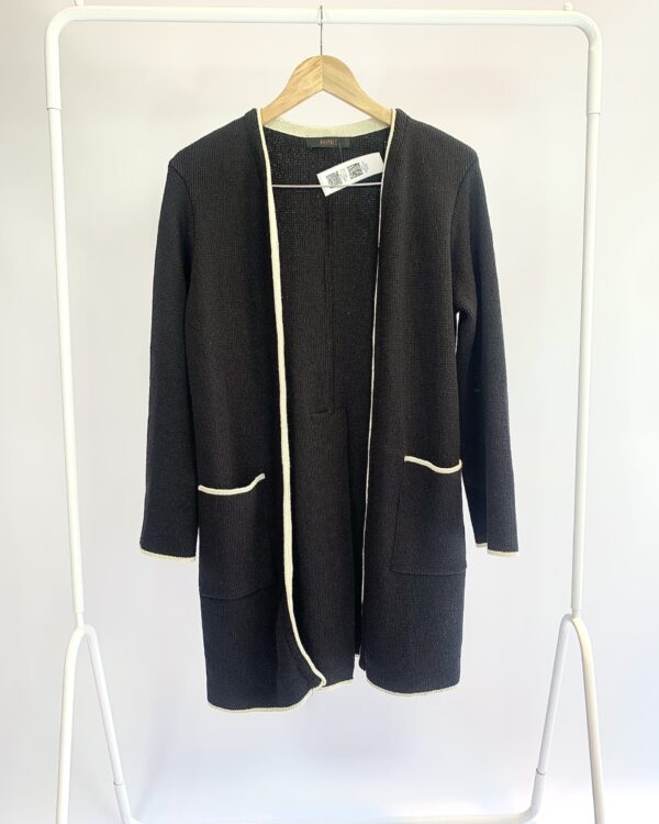 Cardigan tricot preto viés off ANIMALE - P - VENDIDO SIST OTO