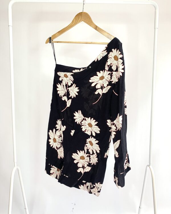 Macaquinho um ombro estampado ANIMALE - 40 - VENDIDO SISTEMA OTO