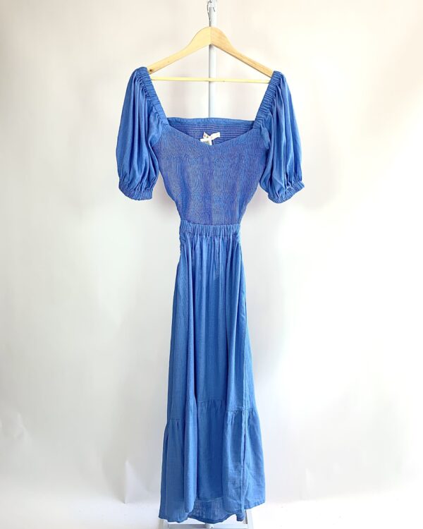 Vestido viscolinho lastex azul  AHKA - G (nunca usado) VENDIDO SISTEMA OTO