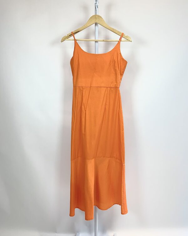 Vestido midi laranja - PP - VENDIDO SIST OTO