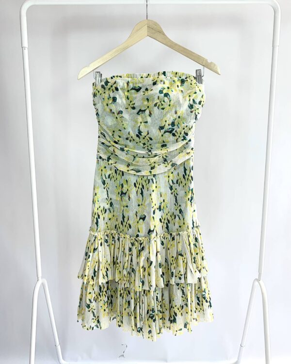 Vestido midi branca com estamp sem alça ISABELA CAPETO - 38