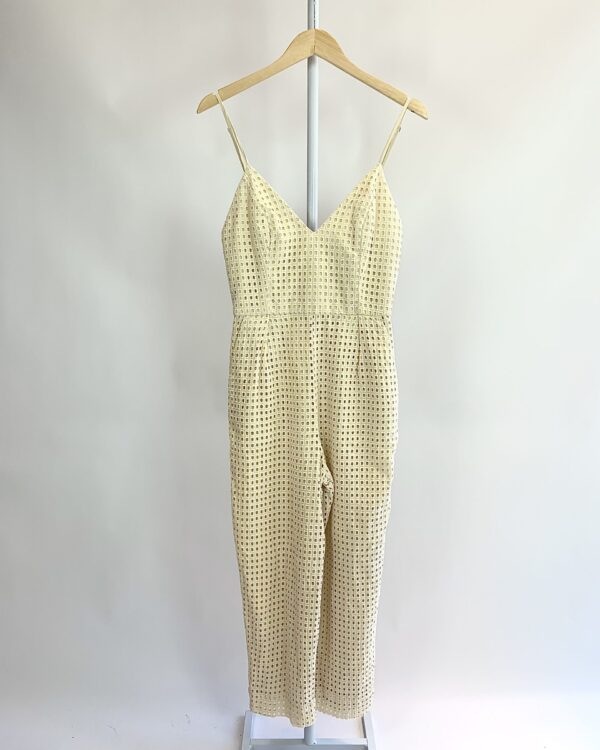 Macacão midi bege de laise DRESS TO - P