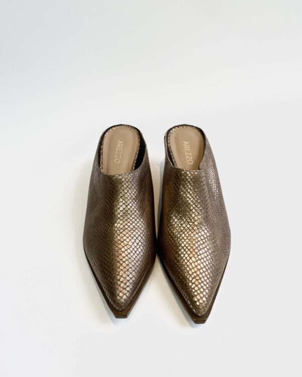 Mule marrom com salto AREZZO - 37 - VENDIDO SIST OTO