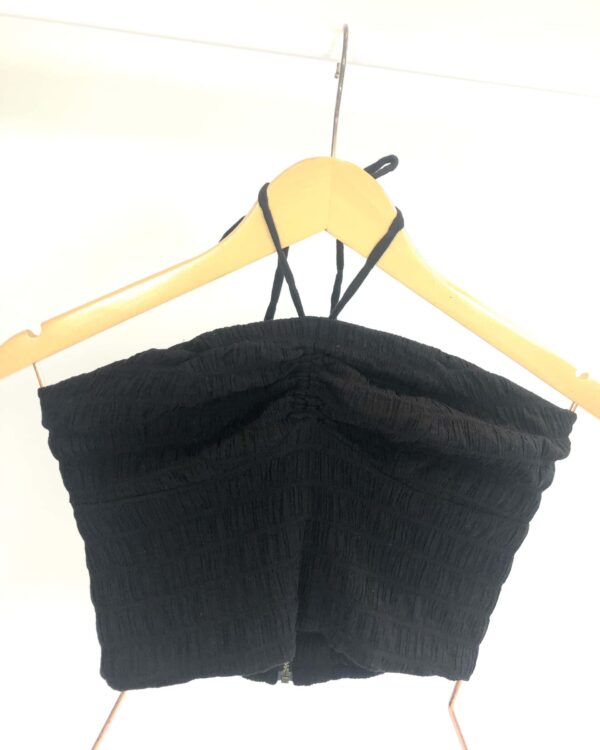 Cropped preto alça amarração VIX - P - VENDIDO SISTEMA OTO