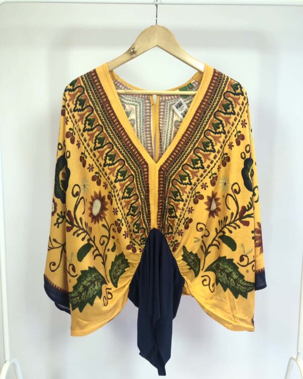 Body manga larga amarelo estampado FARM -M - VENDIDO SISTEMA OTO