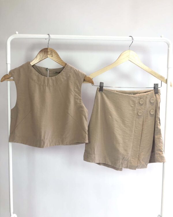 Conjunto cropped e short saia LIZIE- PP - VENDIO SIST OTO