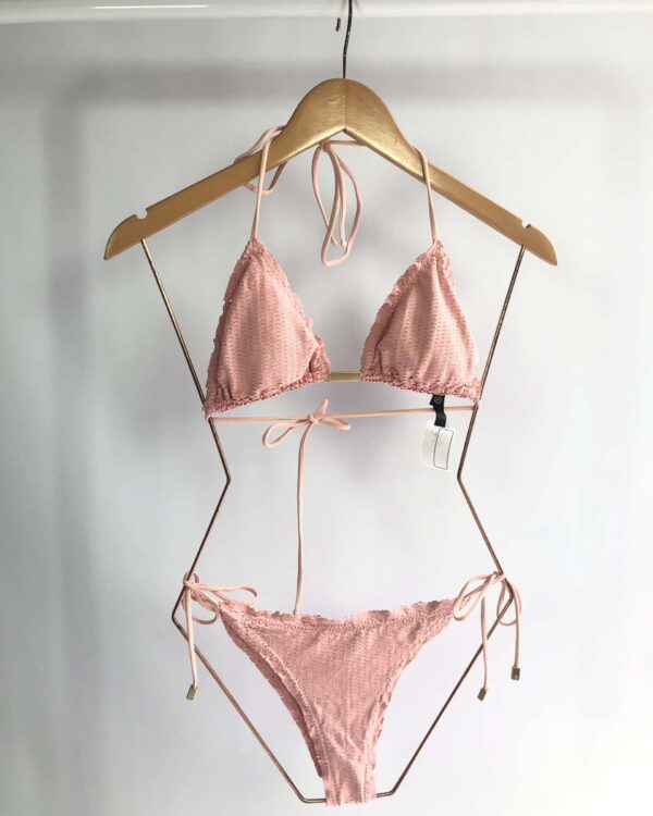 Biquini rosa texturizado VIX - P - VENDIDO SIST OTO