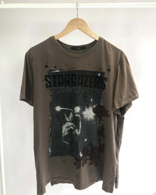 Blusa marrom com aplicações 'stargazers' ANIMALE - P - VENDIDO SISTEMA OTO