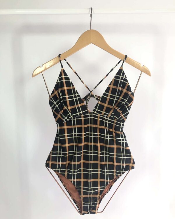Maiô quadriculado com amarração LENNY NIEMEYER- P