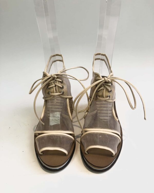 Sandália salto bloco de palha MARCELA B - 36