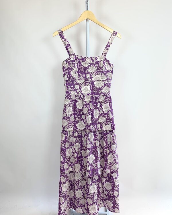 Vestido roxo mid babados HOUSE OF DOL- M