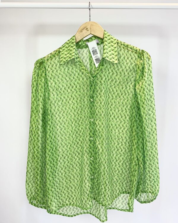 Camisa transparente verde LORE - M - VENDIDO SIST OTO