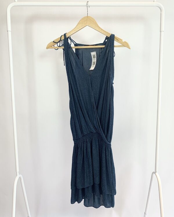 Vestido alça fina azul petroleo ANIMALE- 36