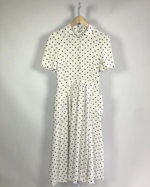 Vestido midi branco com bolinhas LE LIS BLANC - 38