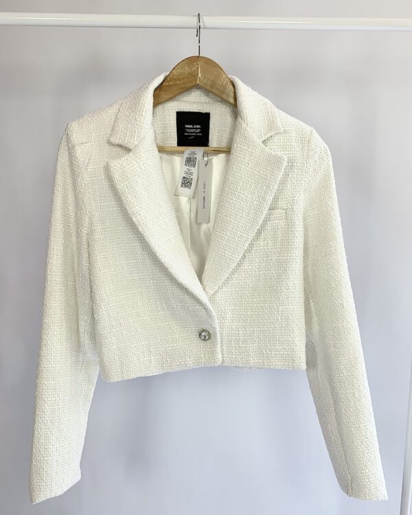 Casaqueto branco tweed VISUAL JEANS- M *nunca usado* - VENDIDO SISTEMA OTO