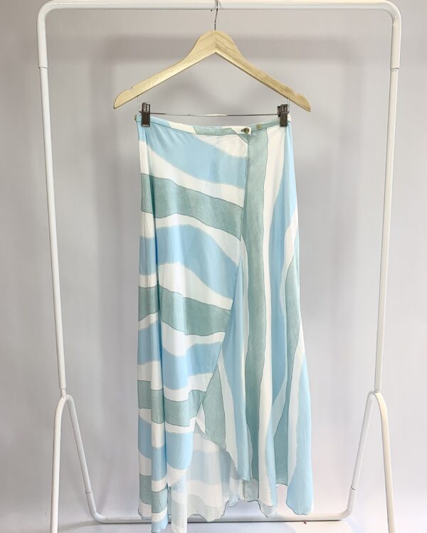 Saia azul e branca transpassada VIX - P - VENDIDO SIST OTO