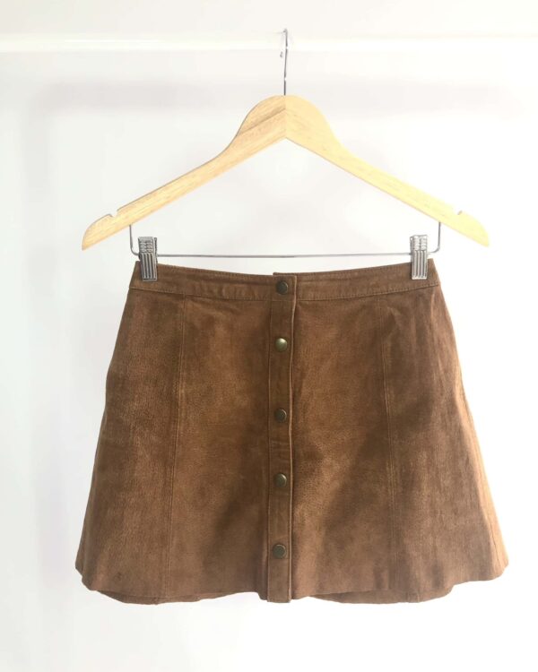 Saia couro marrom FOREVER 21 - P - VENDIDO SIST OTO