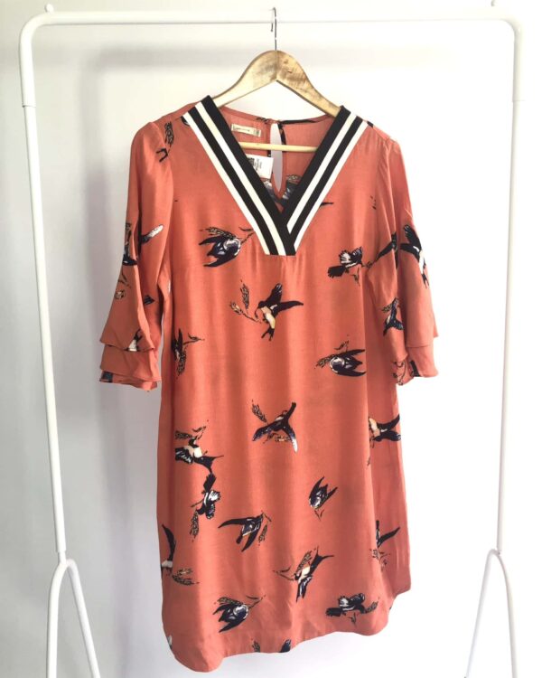 Vestido longo laranja com estamp MARIA FILO - P - VENDOIDO SISTEMA OTO