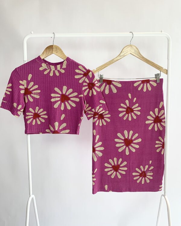 Conjunto cropped e saia  FARM - G *nunca usado*