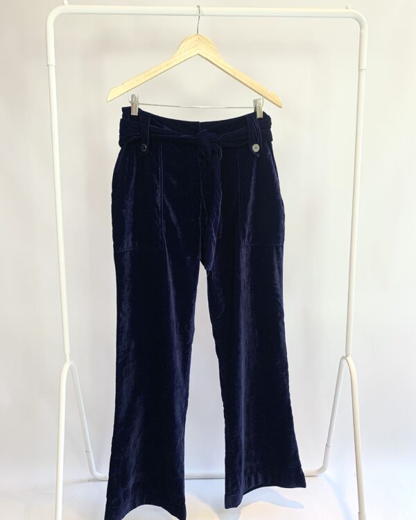 Calça azul marinho veludo LE LIS BLANC - 40 - VENDIDO SISTEMA OTO