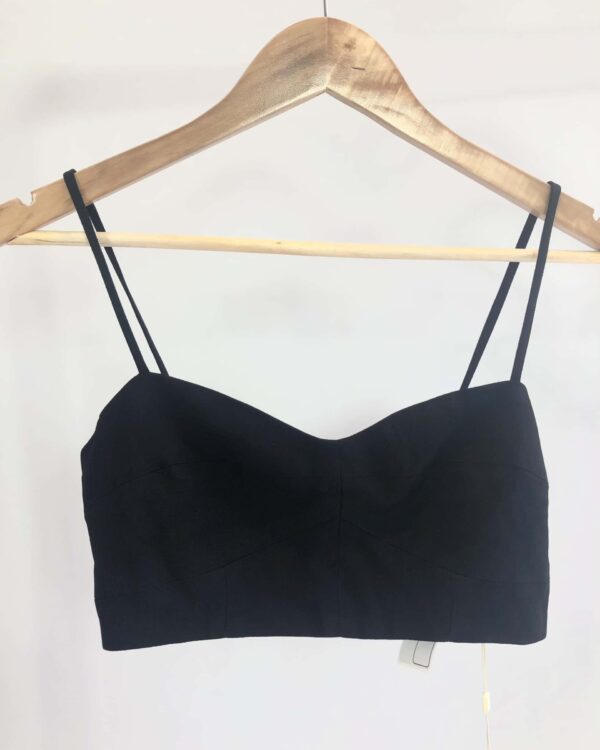 Top preto alça fina CRIS BRROS - P *nunca usado* - VENDIDO SISTEMA OTO