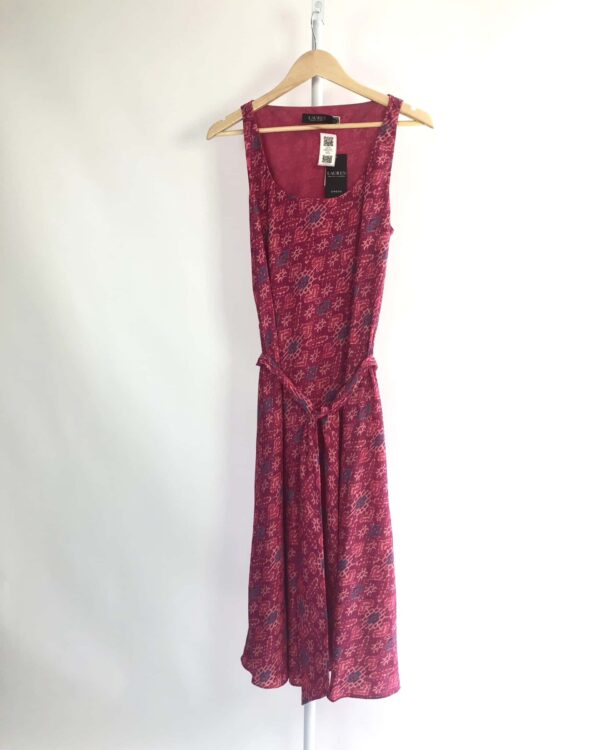 Vestido fúcsia estampado RALPH LAUREN - 38 *nunca usado*