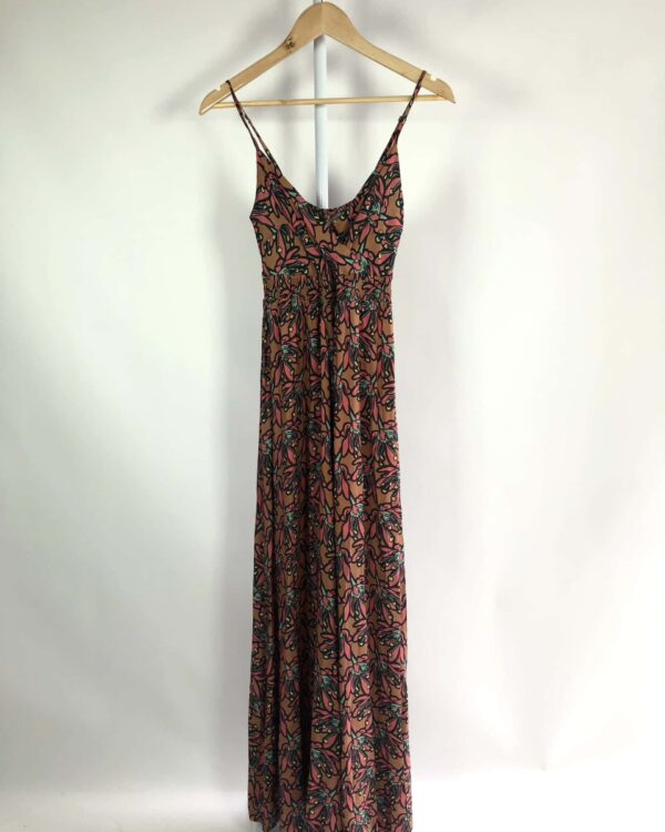 Vestido bege com estampa *nunca usado* TOTTEM - P - VENDIDO SISTEMA OTO